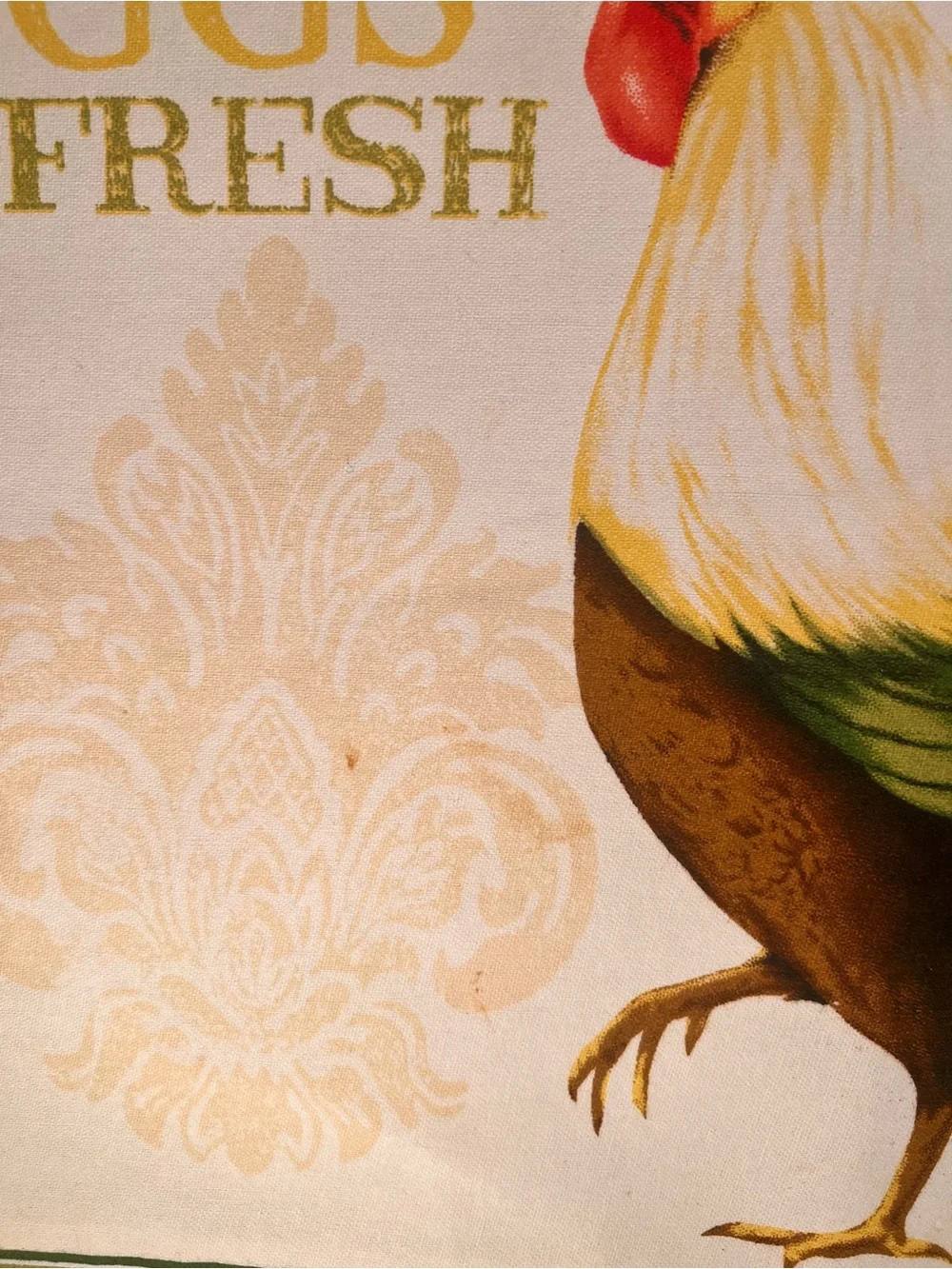 Farm Eggs Fresh Rooster Placemats Set of 4 100% Cotton Farmhouse